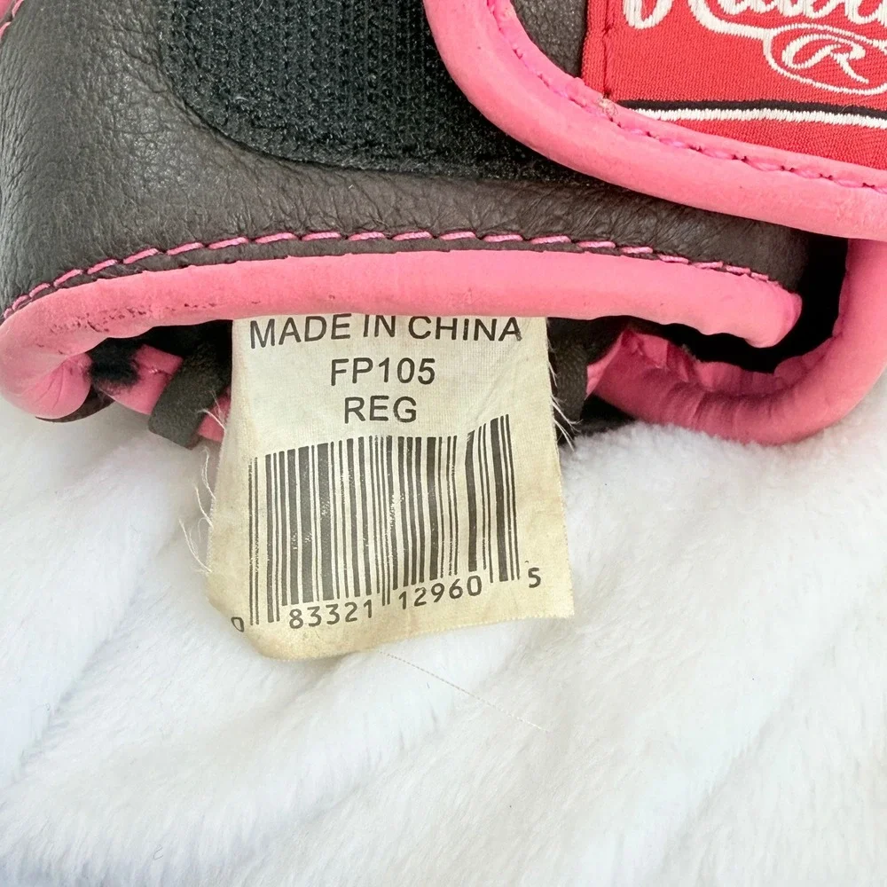 Rawlings Fastpitch Softball Glove Kids 10.5 Brown Pink Good Leather FP105